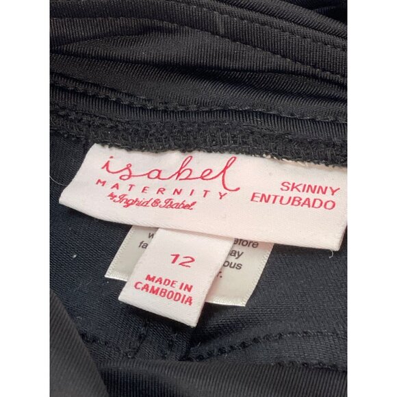 Isabel Maternity By Ingrid & Isabel Over The Belly Crossover Panel Black Skinny - Picture 9 of 12